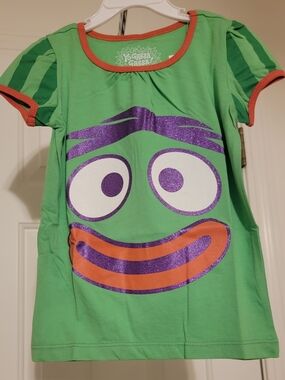 Yo Gabba Gabba Brober Green Character Kids Costume Tee